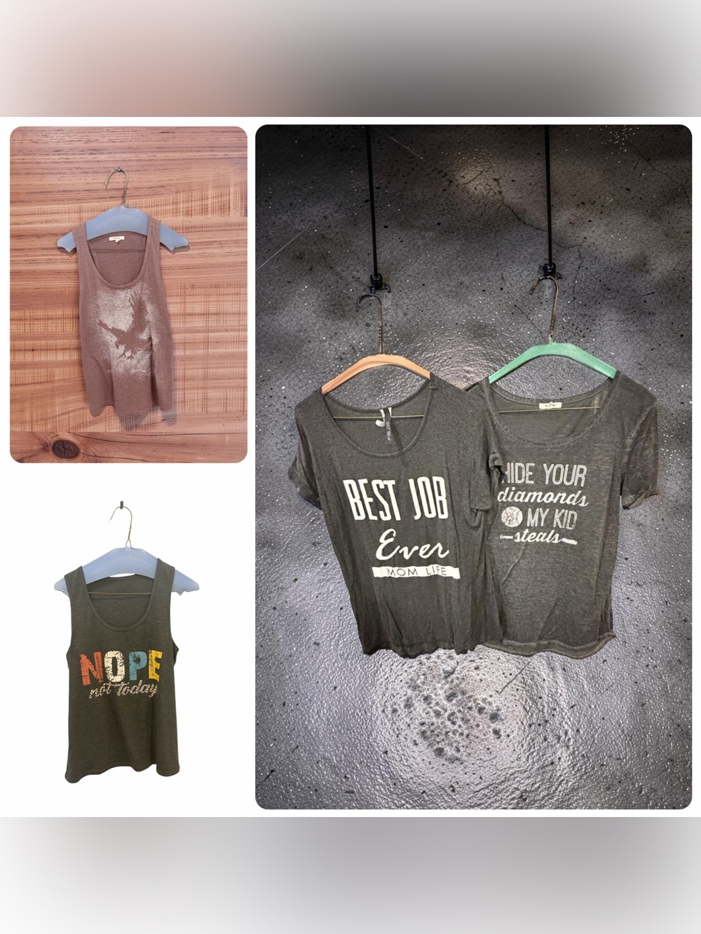 4?Women’s Graphic Tank & Tee Set - Gray